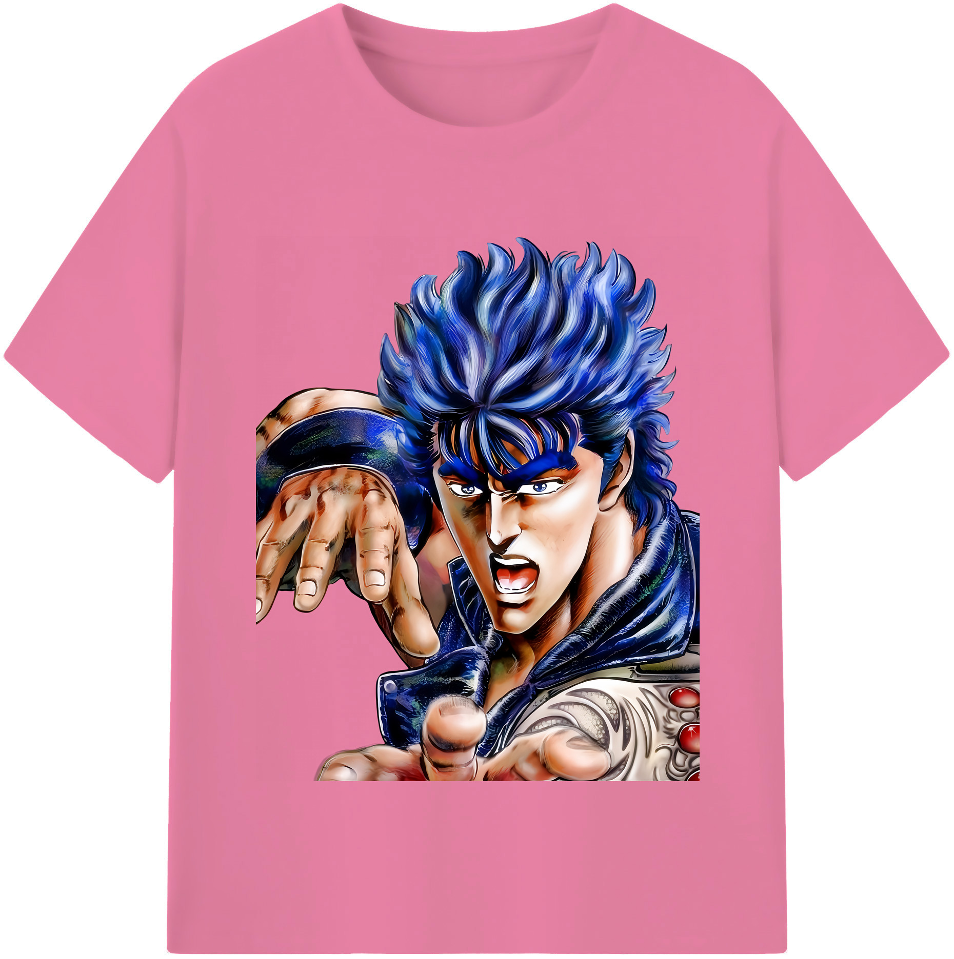 （画像用） 北斗の拳 Fist of the North Star 綿100％半袖Tシャツ（フロントプリント）